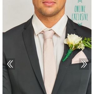 Nico Dusty Blush Stripe Neck Tie